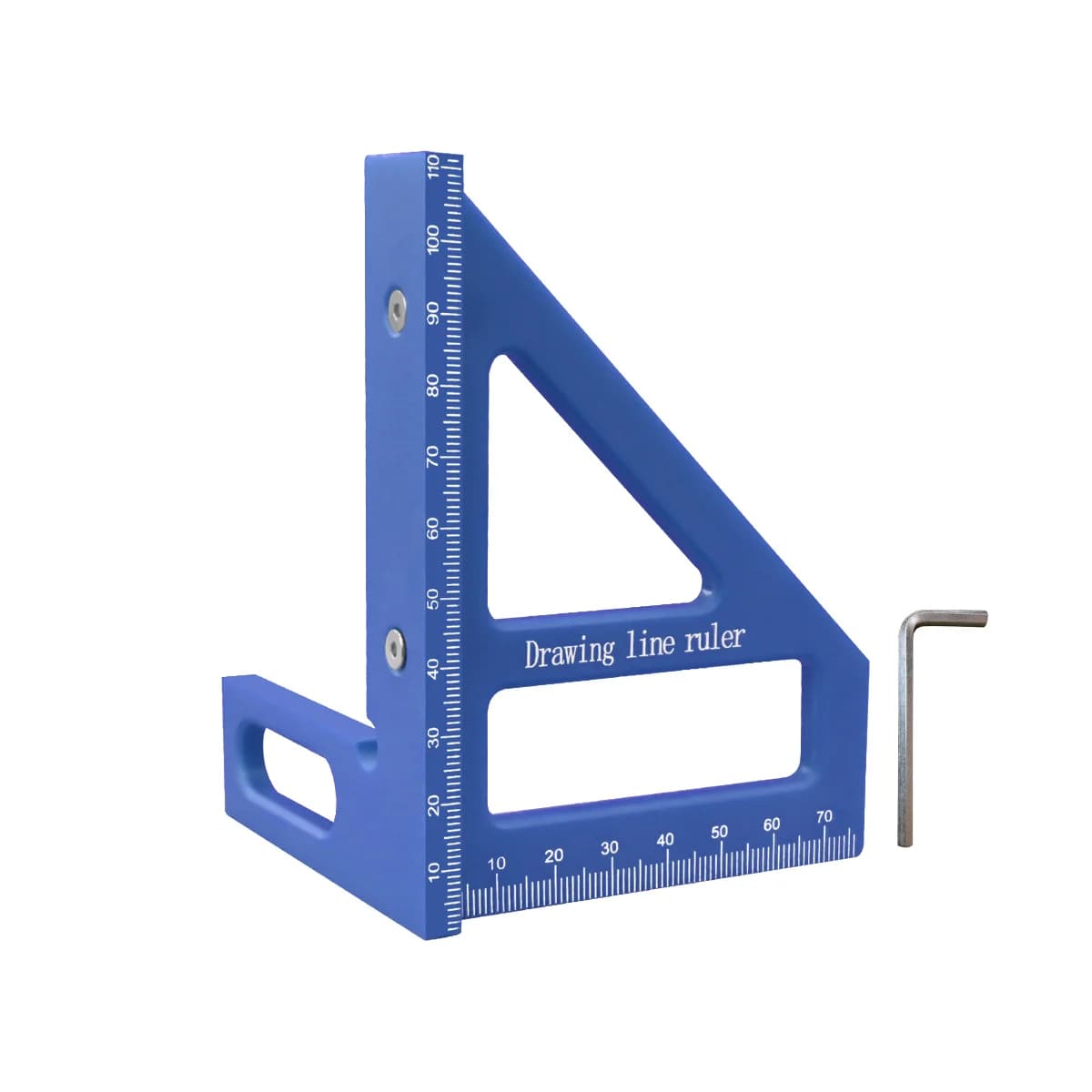 סרגל פלסטיק רב-זוויתי ל-45/90 מעלות