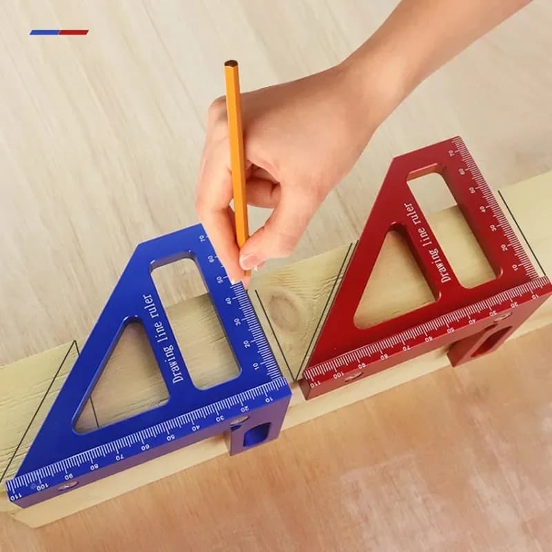 סרגל משולש מדידה למסגרות (מטר) לנגרות