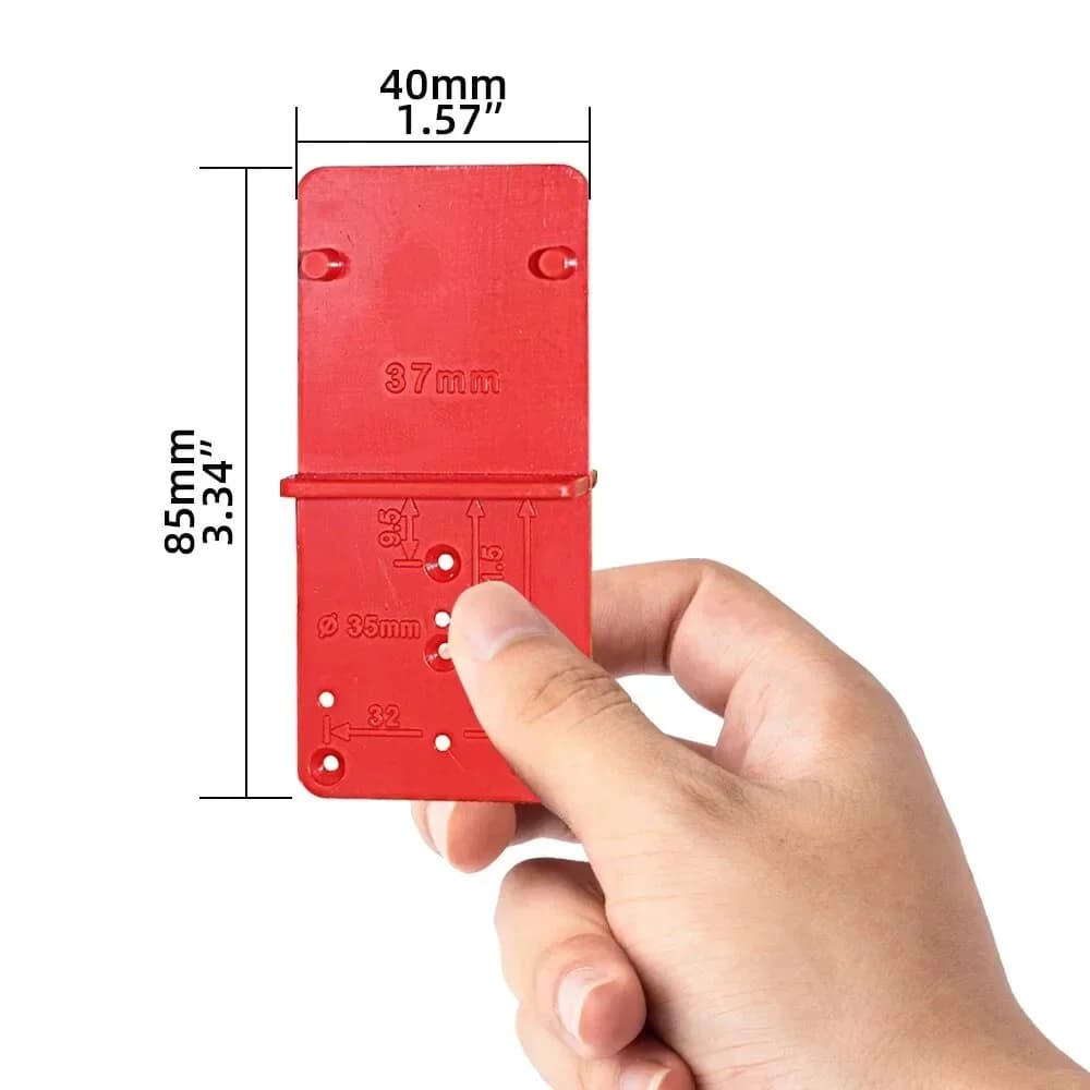 תבנית הדרכה לקידוח חורי צירים, 26/35/40 מ"מ