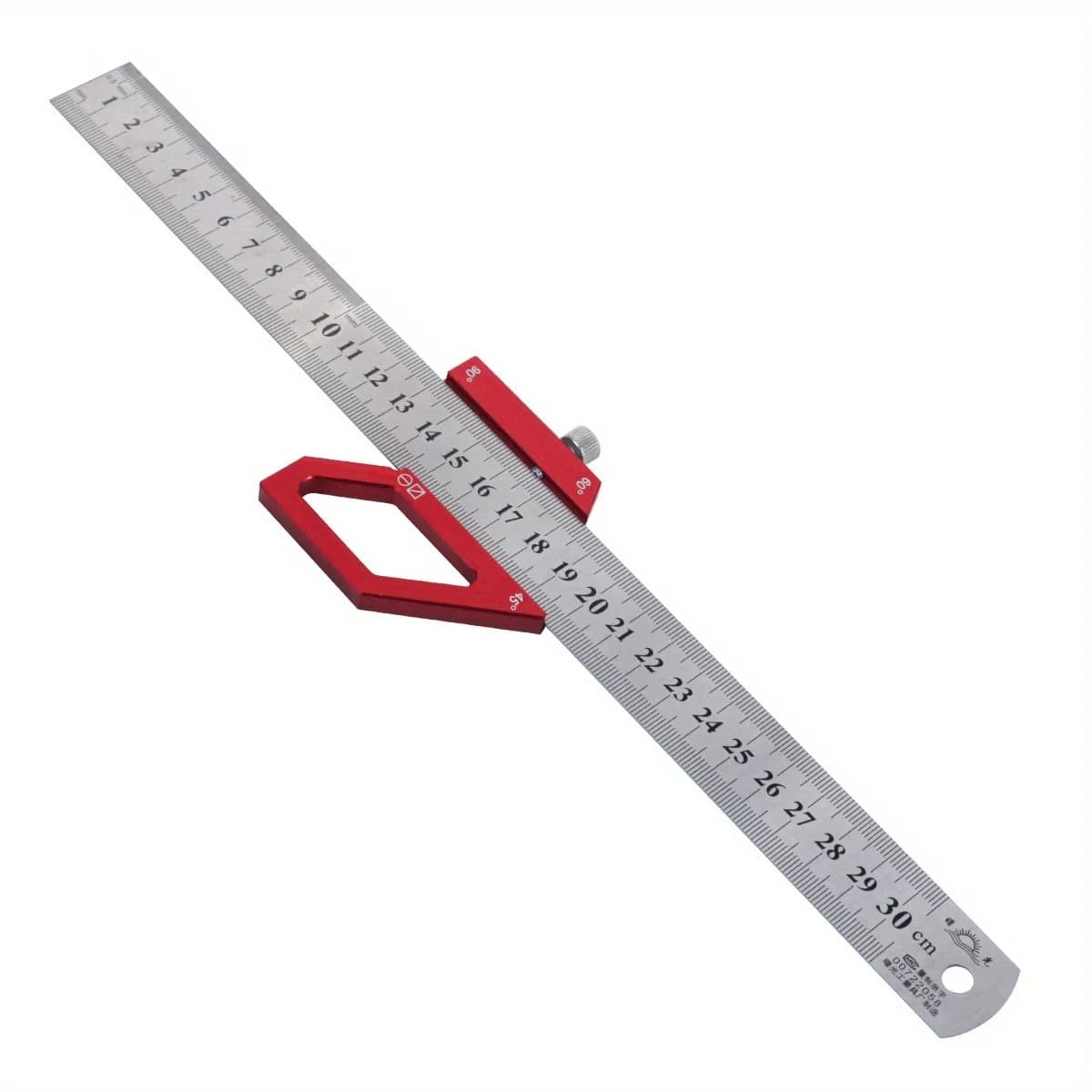 סרגל סימון זווית פלדה 45/60/90 מעלות