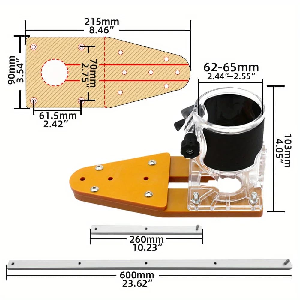 מדריך לחיתוך מעגלים ברוטר קוטר 0.79 עד 14.17 אינץ'