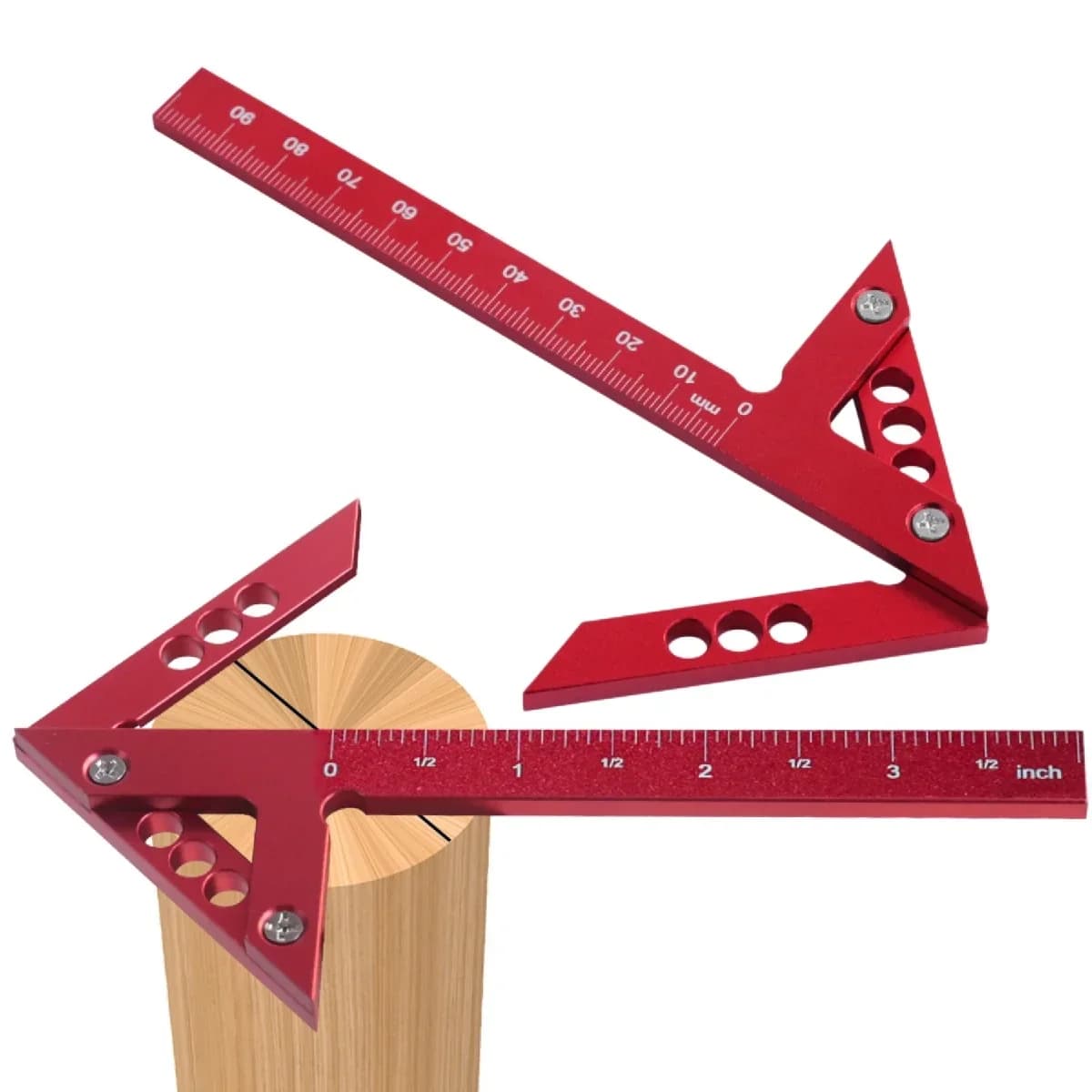 מחוגה למרכז מעגל לעיבוד עץ 45/90 מעלות