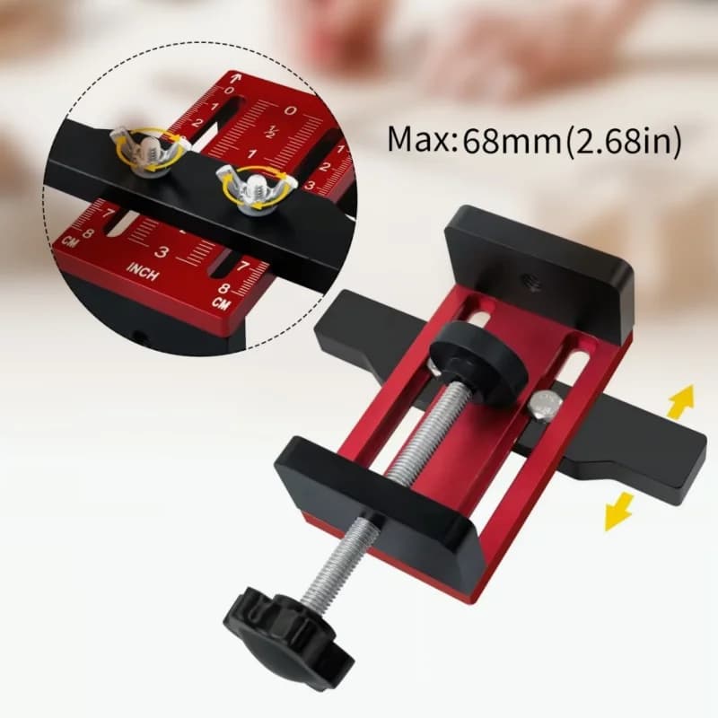 מדריך קידוח מתכוונן להתקנת דלתות ארון