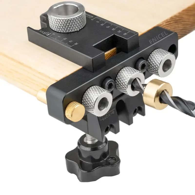 ערכת קידוח מקצועית 3 ב-1 ליישום פלאגים (Dowels) בעץ
